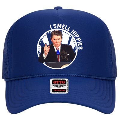 I Smell Hippies Reagan  High Crown Mesh Back Trucker Hat