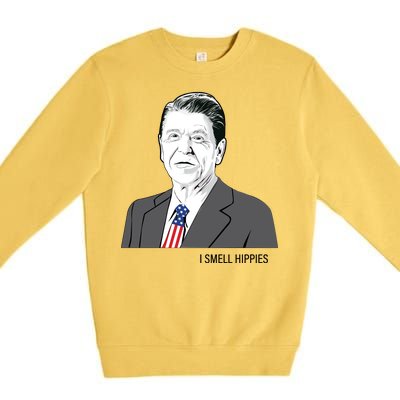 I Smell Hippies Ronald Reagan Premium Crewneck Sweatshirt