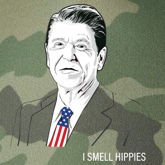 I Smell Hippies Ronald Reagan Legacy Tie Dye Trucker Hat