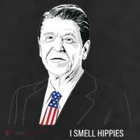I Smell Hippies Ronald Reagan 7 Panel Mesh Trucker Snapback Hat