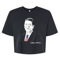 I Smell Hippies Ronald Reagan Bella+Canvas Jersey Crop Tee