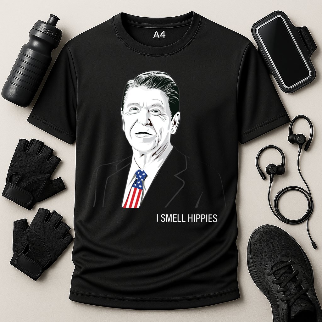 I Smell Hippies Ronald Reagan Performance Shirt