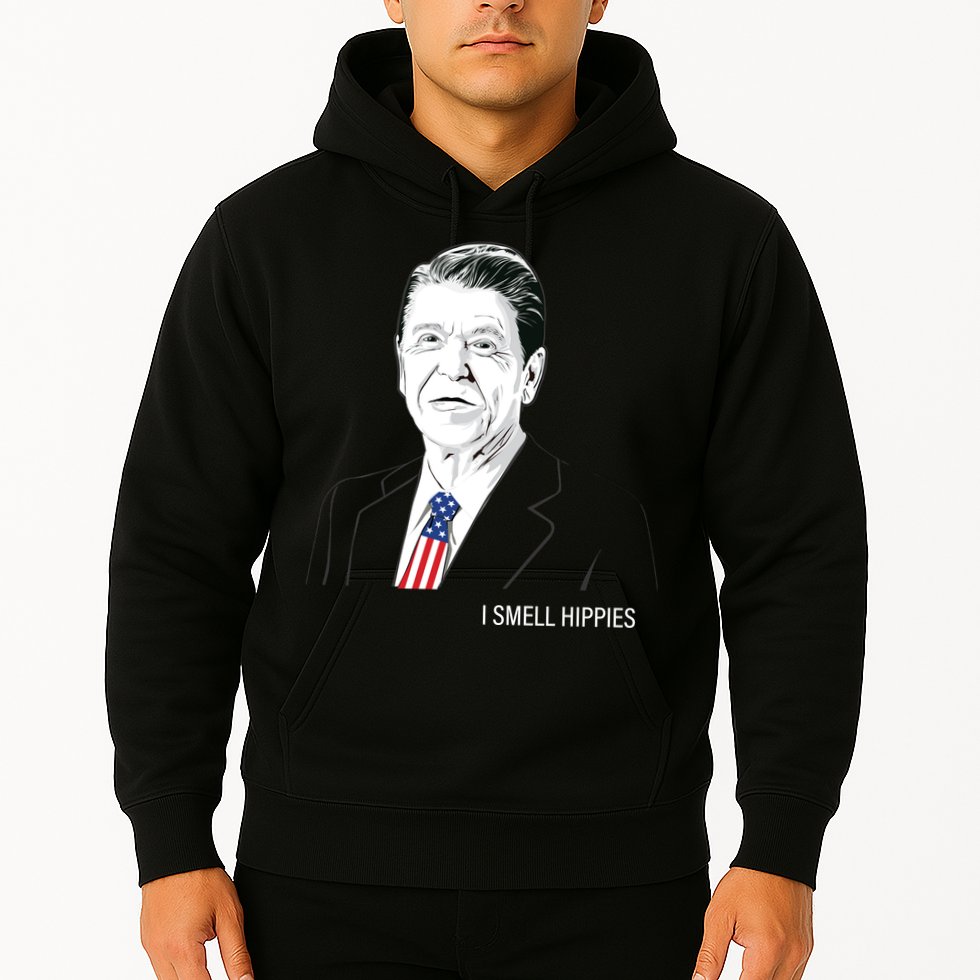 I Smell Hippies Ronald Reagan Hoodie