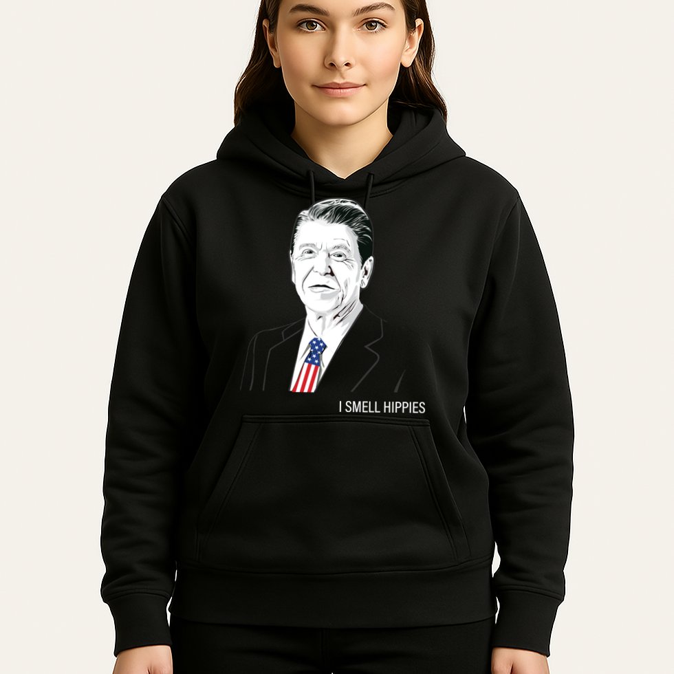 I Smell Hippies Ronald Reagan Hoodie