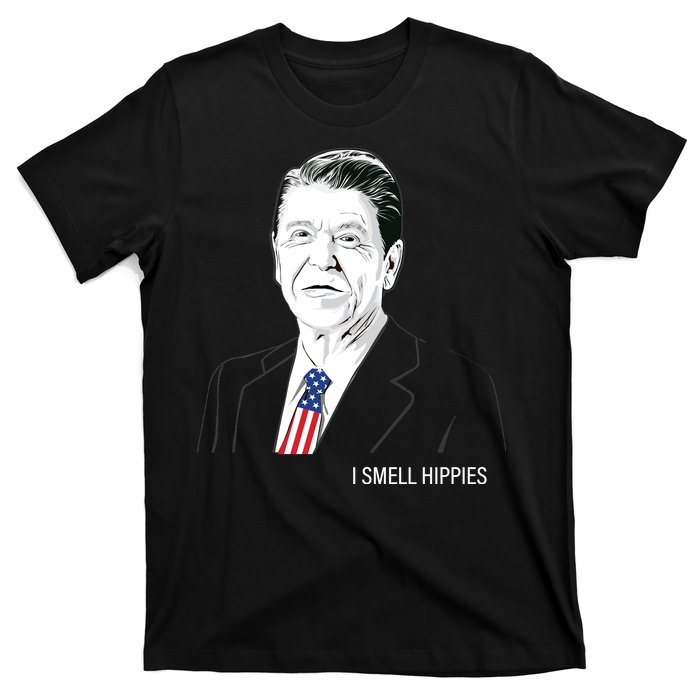 I Smell Hippies Ronald Reagan T-Shirt