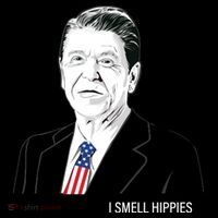 I Smell Hippies Ronald Reagan T-Shirt