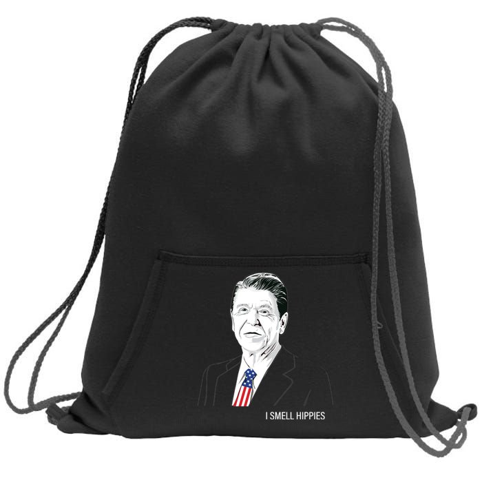 I Smell Hippies Ronald Reagan Sweatshirt Cinch Pack Bag