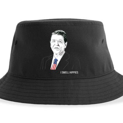 I Smell Hippies Ronald Reagan Sustainable Bucket Hat