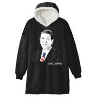 I Smell Hippies Ronald Reagan Hooded Wearable Blanket