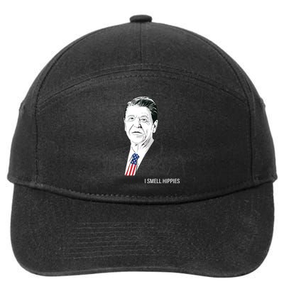 I Smell Hippies Ronald Reagan 7-Panel Snapback Hat