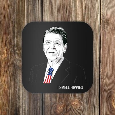 I Smell Hippies Ronald Reagan Coaster