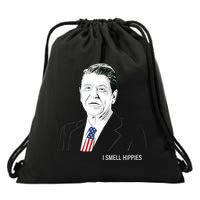 I Smell Hippies Ronald Reagan Drawstring Bag