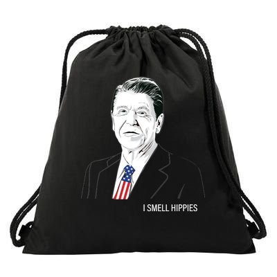 I Smell Hippies Ronald Reagan Drawstring Bag