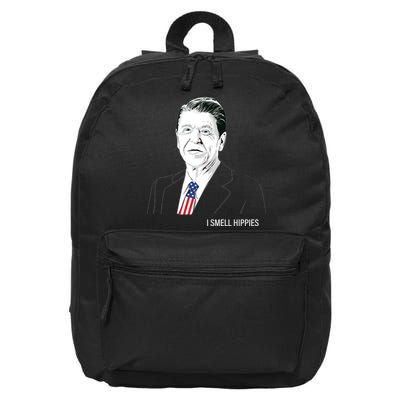 I Smell Hippies Ronald Reagan 16 in Basic Backpack