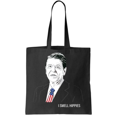 I Smell Hippies Ronald Reagan Tote Bag