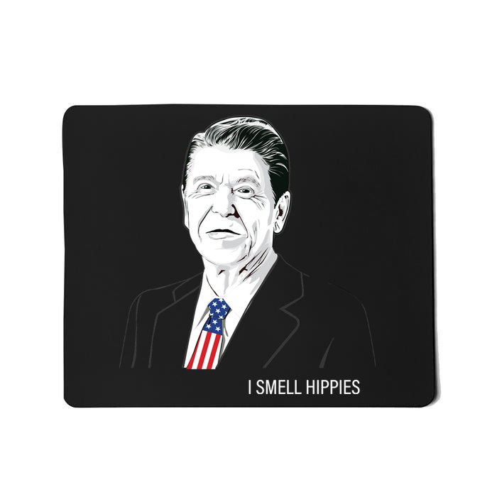 I Smell Hippies Ronald Reagan Mousepad