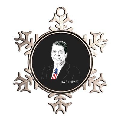 I Smell Hippies Ronald Reagan Metallic Star Ornament