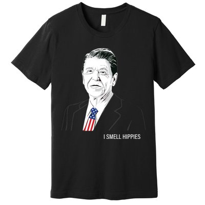 I Smell Hippies Ronald Reagan Premium T-Shirt