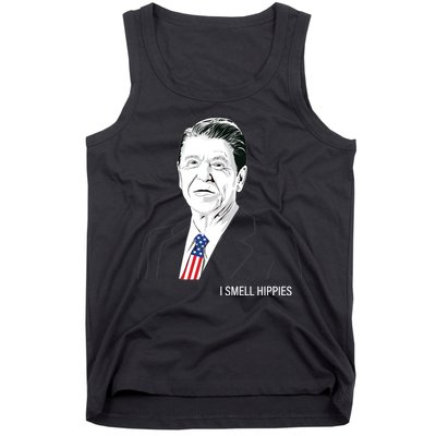 I Smell Hippies Ronald Reagan Tank Top