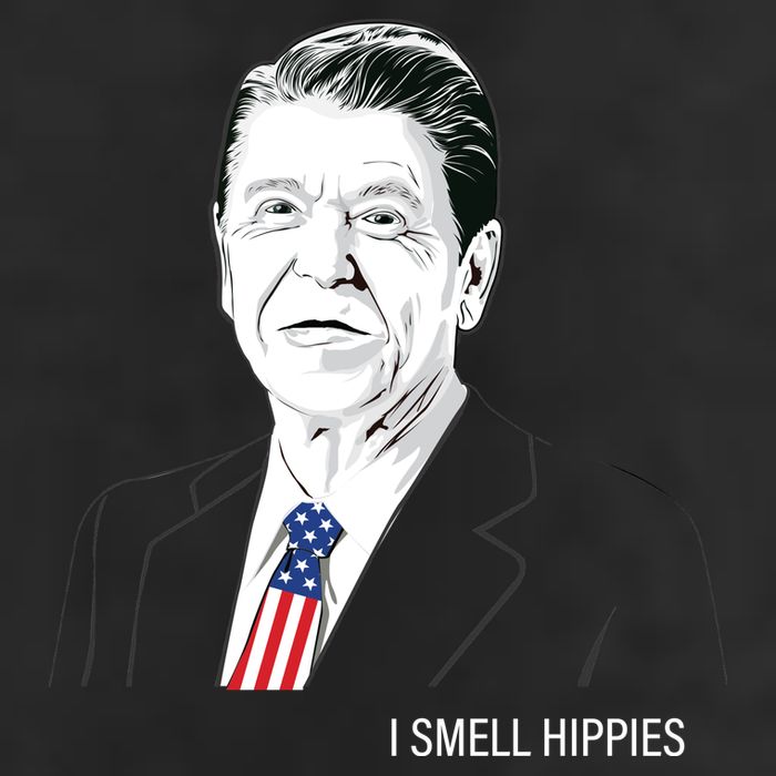 I Smell Hippies Ronald Reagan Golf Towel