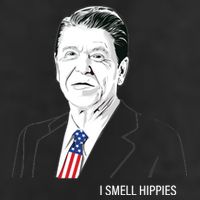 I Smell Hippies Ronald Reagan Microfiber Hand Towel
