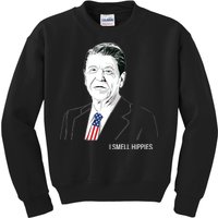 I Smell Hippies Ronald Reagan Kids Sweatshirt