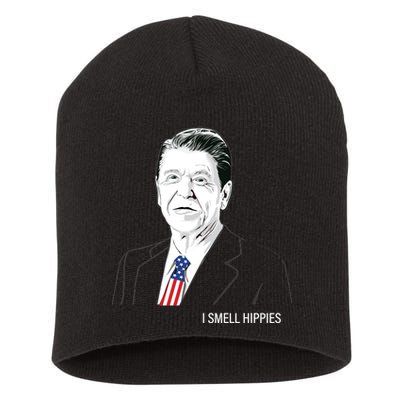 I Smell Hippies Ronald Reagan Short Acrylic Beanie