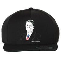 I Smell Hippies Ronald Reagan Wool Snapback Cap