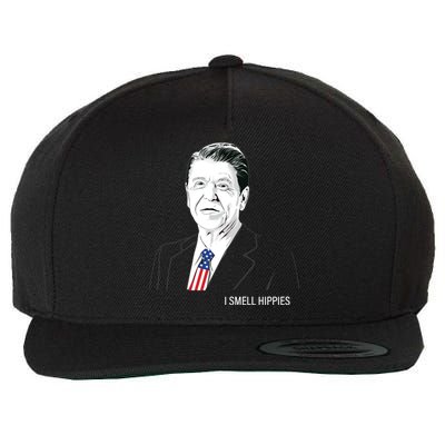 I Smell Hippies Ronald Reagan Wool Snapback Cap