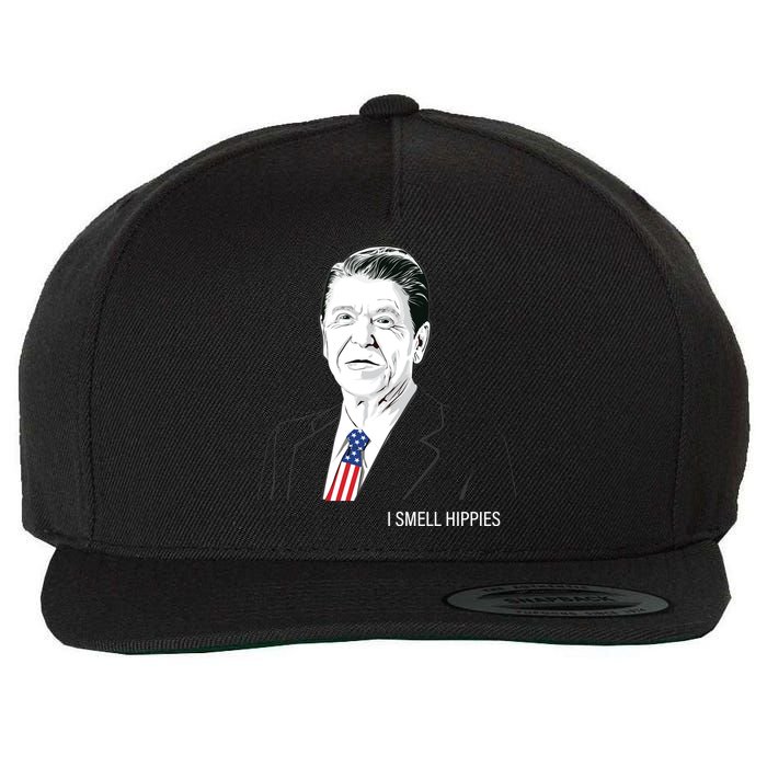 I Smell Hippies Ronald Reagan Wool Snapback Cap