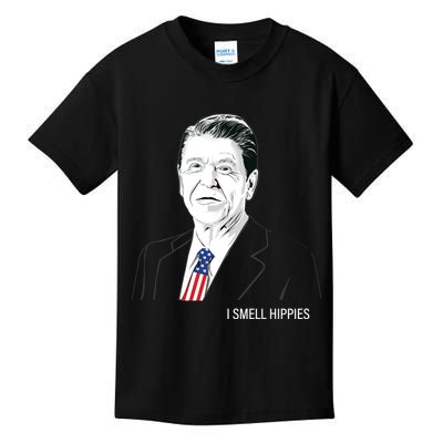 I Smell Hippies Ronald Reagan Kids T-Shirt