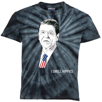 I Smell Hippies Ronald Reagan Kids Tie-Dye T-Shirt