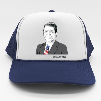 I Smell Hippies Ronald Reagan Trucker Hat