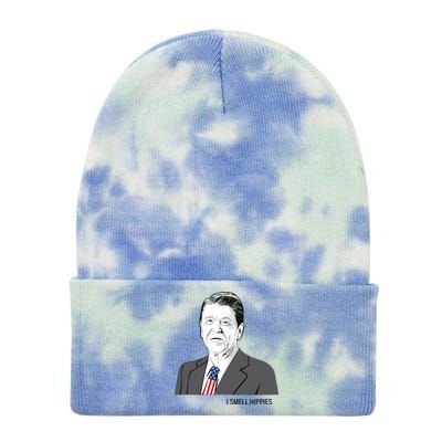 I Smell Hippies Ronald Reagan Tie Dye 12in Knit Beanie