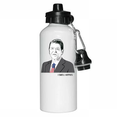 I Smell Hippies Ronald Reagan Aluminum Water Bottle