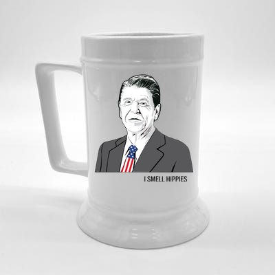 I Smell Hippies Ronald Reagan Beer Stein