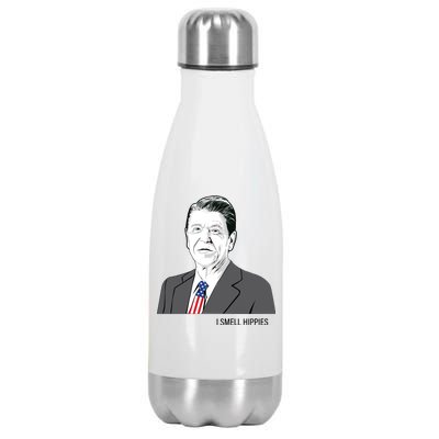 I Smell Hippies Ronald Reagan Stainless Steel Insulated Water Bottle