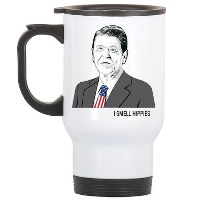 I Smell Hippies Ronald Reagan Stainless Steel Travel Mug