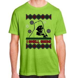 I Smell Snow Ugly Christmas Funny Adult ChromaSoft Performance T-Shirt