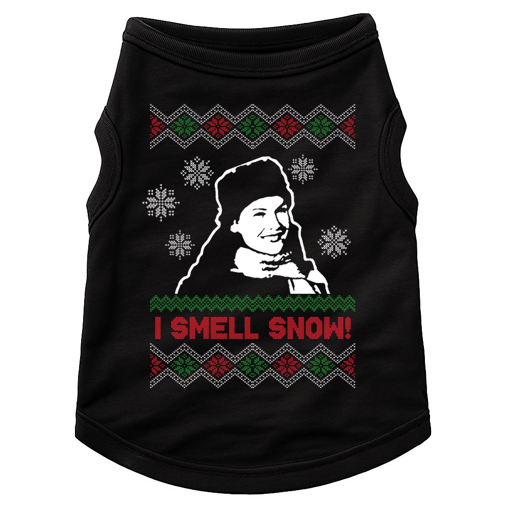 I Smell Snow Ugly Christmas Funny Doggie Tank