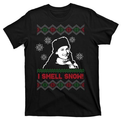 I Smell Snow Ugly Christmas Funny T-Shirt