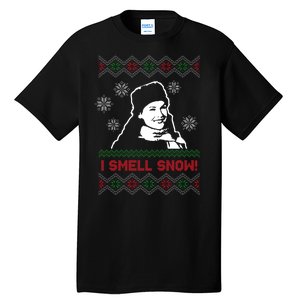 I Smell Snow Ugly Christmas Funny Tall T-Shirt