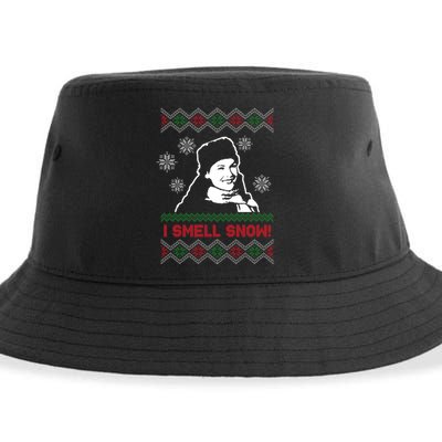 I Smell Snow Ugly Christmas Funny Sustainable Bucket Hat