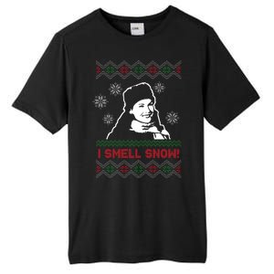 I Smell Snow Ugly Christmas Funny Tall Fusion ChromaSoft Performance T-Shirt