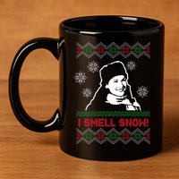 I Smell Snow Ugly Christmas Funny 11oz C Handle Ceramic Mug