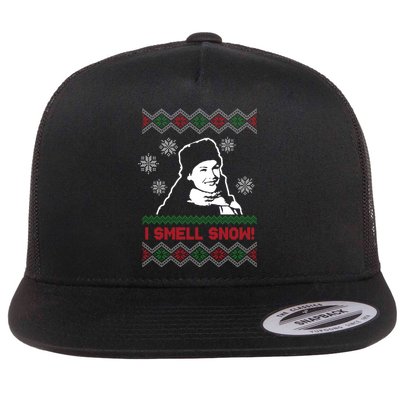 I Smell Snow Ugly Christmas Funny Flatbill Hat