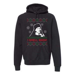 I Smell Snow Ugly Christmas Funny Premium Hoodie