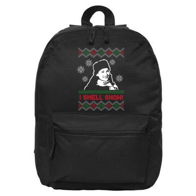 I Smell Snow Ugly Christmas Funny 16 in Basic Backpack