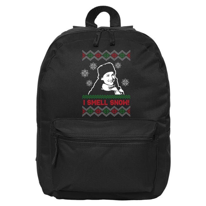 I Smell Snow Ugly Christmas Funny 16 in Basic Backpack