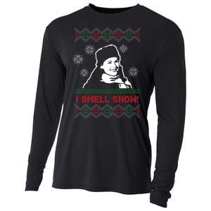 I Smell Snow Ugly Christmas Funny Cooling Performance Long Sleeve Crew